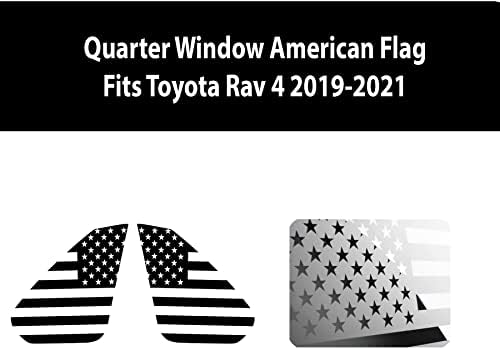 Hhlou za Toyota Rav4 Bočni prozor Američki zastava naljepnice zastava / 2019 - 2022